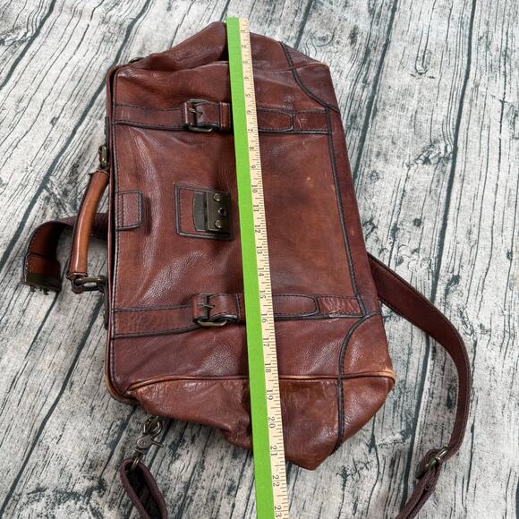 Fossil Lineage Framed Doctor/Lawyer Gladstone Bag – Cognac Brown Genuine Leather - Picture 11 of 16